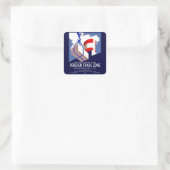 Außenhandelszone Quadratischer Aufkleber (Tasche)