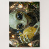 Außenirdischer Alien und kristalline Zitrone Puzzle (Vertikal)