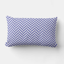 Außenkissen | Royal Blue Herringbone Pattern
