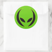 Außenkopf Runder Aufkleber (Tasche)