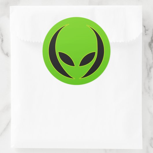 Außenkopf Runder Aufkleber (Tasche)