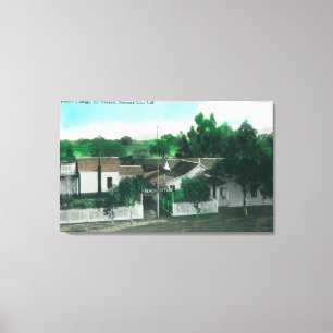 Außenluftaufnahme der französischen Hütte Leinwanddruck