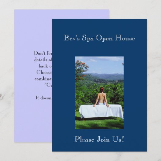 Außenmassagefotografie Einladung (Vorne/Hinten)