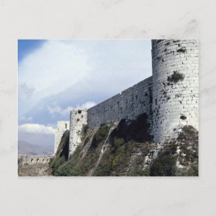 Außenmauer, Krak des Chevaliers, Syrien Postkarte