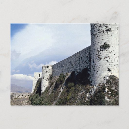 Außenmauer, Krak des Chevaliers, Syrien Postkarte (Vorderseite)
