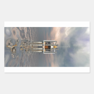 Außenposten Rechteckiger Aufkleber