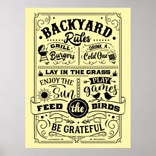 AUSSENPOSTEN - Regeln für den Hinterhof Poster (Vorne)