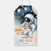 Außenraum Astronaut Babydusche Danke für Ihre Unte Geschenkanhänger (Vorderseite)
