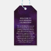 Außenraum, blau, Science Fiction Geschenkanhänger (Rückseite)
