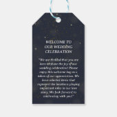 Außenraum, blau, Science Fiction Geschenkanhänger (Rückseite)