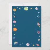 Außenraum Galaxy Babydusche Einladung (Rückseite)