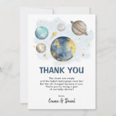 Außenraum Galaxy Babydusche Vielen Dank (Vorderseite)