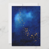 Außenraum Galaxy Starry Babydusche Einladung (Rückseite)