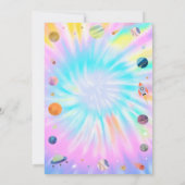 Außenraum Gefärbte Krawatte Kinderdusche Einladung (Rückseite)