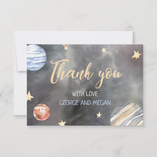 Außenraum Kinderdusche Danke Karte (Vorderseite)