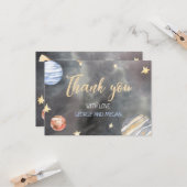 Außenraum Kinderdusche Danke Karte (Vorderseite/Rückseite Beispiel)