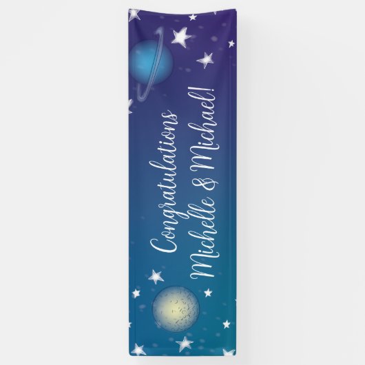 Außenraum Kinderdusche Galaxie Banner (Vertikal)