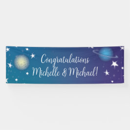 Außenraum Kinderdusche Galaxie Banner