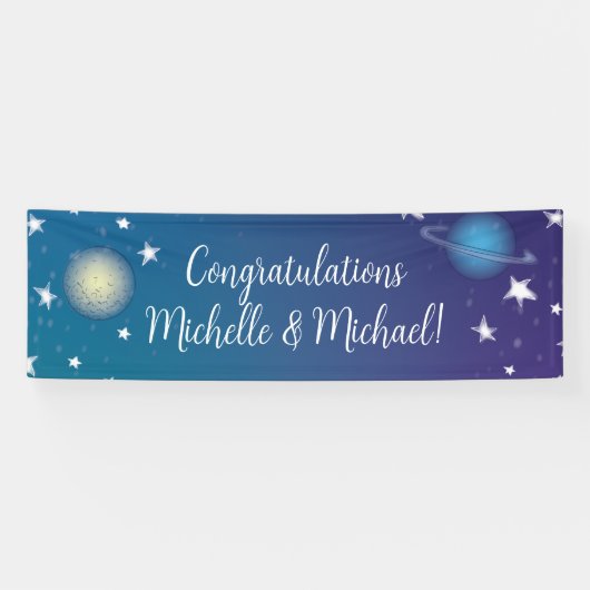 Außenraum Kinderdusche Galaxie Banner (Horizontal)