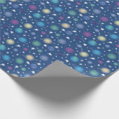 Außenraum Kinderdusche Galaxie Geschenkpapier (Ecke)