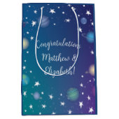 Außenraum Kinderdusche Galaxie Mittlere Geschenktüte (Vorderseite)