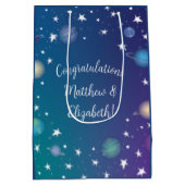 Außenraum Kinderdusche Galaxie Mittlere Geschenktüte (Rückseite)