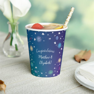 Außenraum Kinderdusche Galaxie Pappbecher