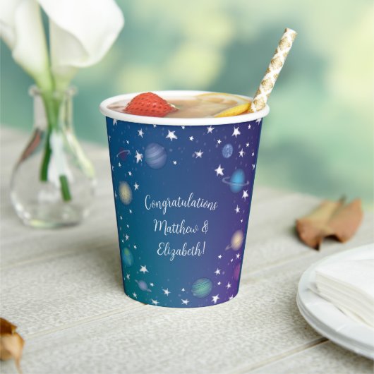 Außenraum Kinderdusche Galaxie Pappbecher (In Situ)