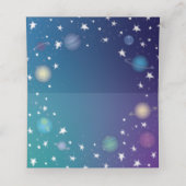 Außenraum Kinderdusche Galaxie Platzkarte (Innenseite Aufgefaltet)