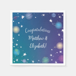 Außenraum Kinderdusche Galaxie Serviette