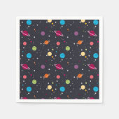 Außenraum mit Sternen Serviette (Vorderseite)