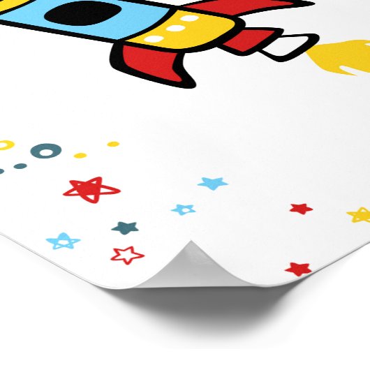 Außenraumdekor, Raketenabdruck 8x10 Poster (Ecke)