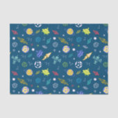 Außenraumdesign Doodle | Blau Seidenpapier (Vorderseite)