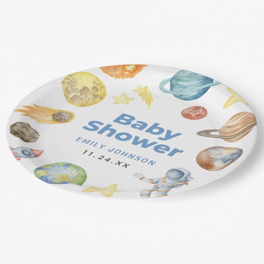 Außenraumdusche Pappteller (Schrägansicht)