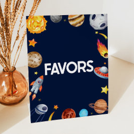 Außenraumgalaxie Gastgeschenke TafelParty Zeichen Sockelschild