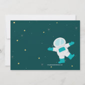Außenraumrakete Foto Geburtstagsfeier Einladung (Rückseite)