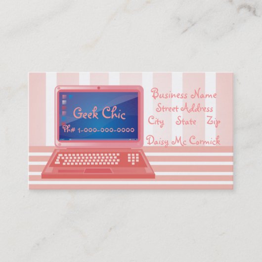 Aussenseiter-Chic-Computer Visitenkarte (Vorderseite)