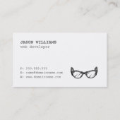 Aussenseiter für Miete, Visitenkarte (Rückseite)