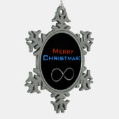 Aussenseiter-Geschenke der frohe Schneeflocken Zinn-Ornament (Links)