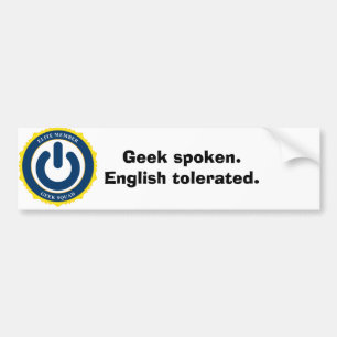 Aussenseiter gesprochen. Englisch zugelassen Autoaufkleber