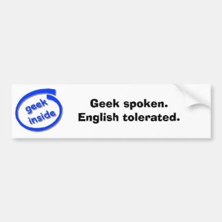 Aussenseiter gesprochen. Englisch zugelassen Autoaufkleber