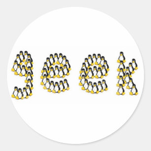 Aussenseiter Linuxs Tux Runder Aufkleber