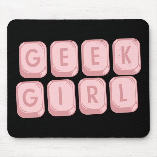Aussenseiter-Mädchen-Rosa-Tastatur Mousepad (Vorne)