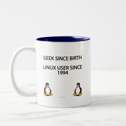Aussenseiter seit Geburt. Linux-Benutzer seit Zweifarbige Tasse (Links)