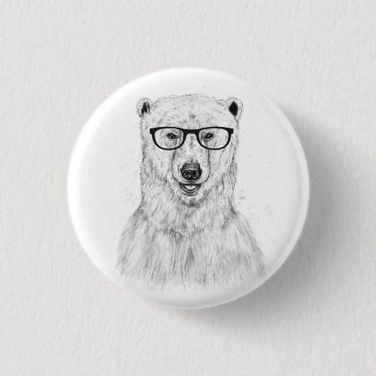 Aussenseiterbär Button (Vorderseite)