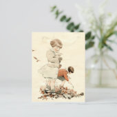 Außenspielen Postkarte (Stehend Vorderseite)