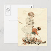 Außenspielen Postkarte (Vorne/Hinten)