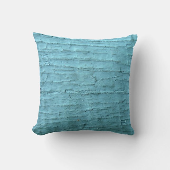 Außentür oder drinnen Solid Hellblau Kissen (Vorderseite)