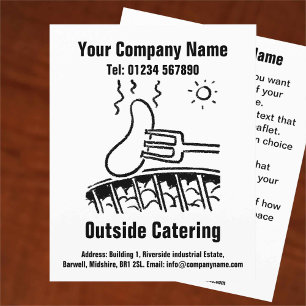 Außenverpflegung Cartoon-Design Flyer