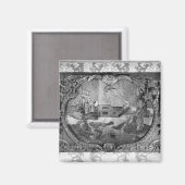 Außenwand mit chinesischem Gegenstand, c.1730 Magnet (Vorderseite/Rückseite)